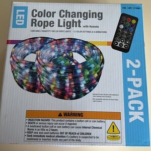 LED Color Changing Rope Light with Remote - Multicolor